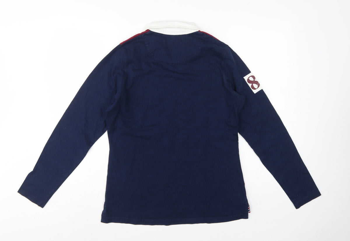 Leicester Tigers Women’s Burgundy Navy Size 12 Rugby Polo Shirt