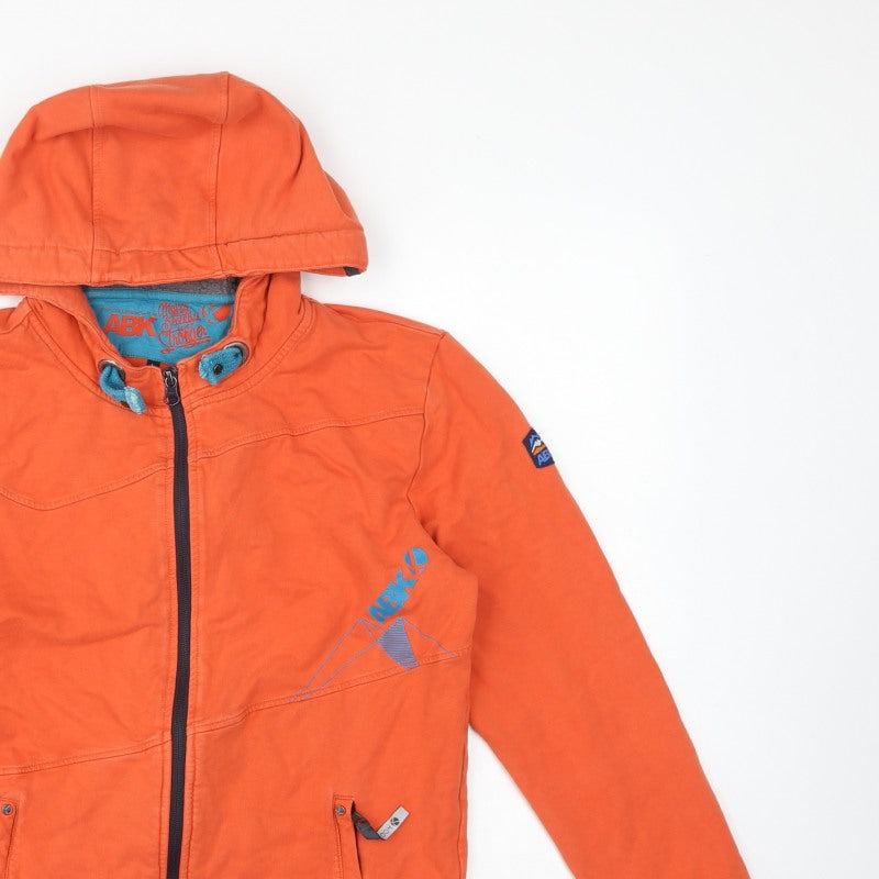 Additional view of ABK Men’s Orange L Full Zip Hooded Fleece Lined Ski Hoodie