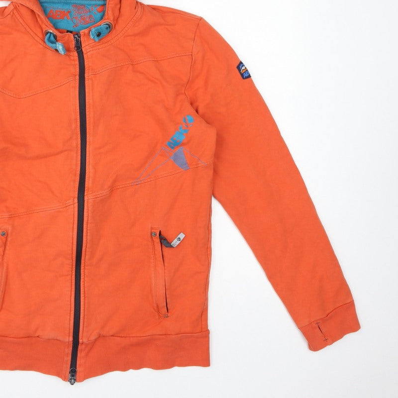 Additional view of ABK Men’s Orange L Full Zip Hooded Fleece Lined Ski Hoodie