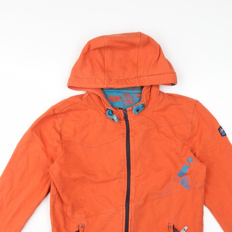 Additional view of ABK Men’s Orange L Full Zip Hooded Fleece Lined Ski Hoodie