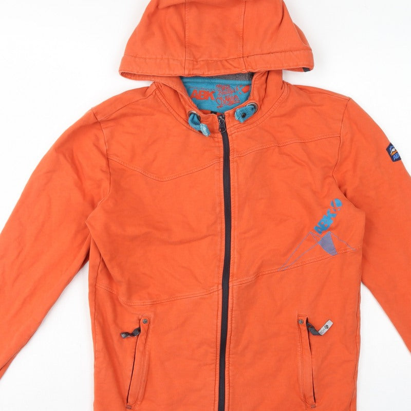 Additional view of ABK Men’s Orange L Full Zip Hooded Fleece Lined Ski Hoodie