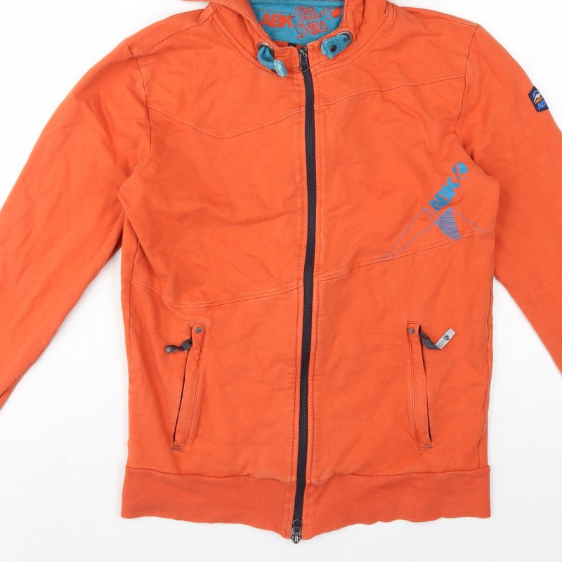 Additional view of ABK Men’s Orange L Full Zip Hooded Fleece Lined Ski Hoodie