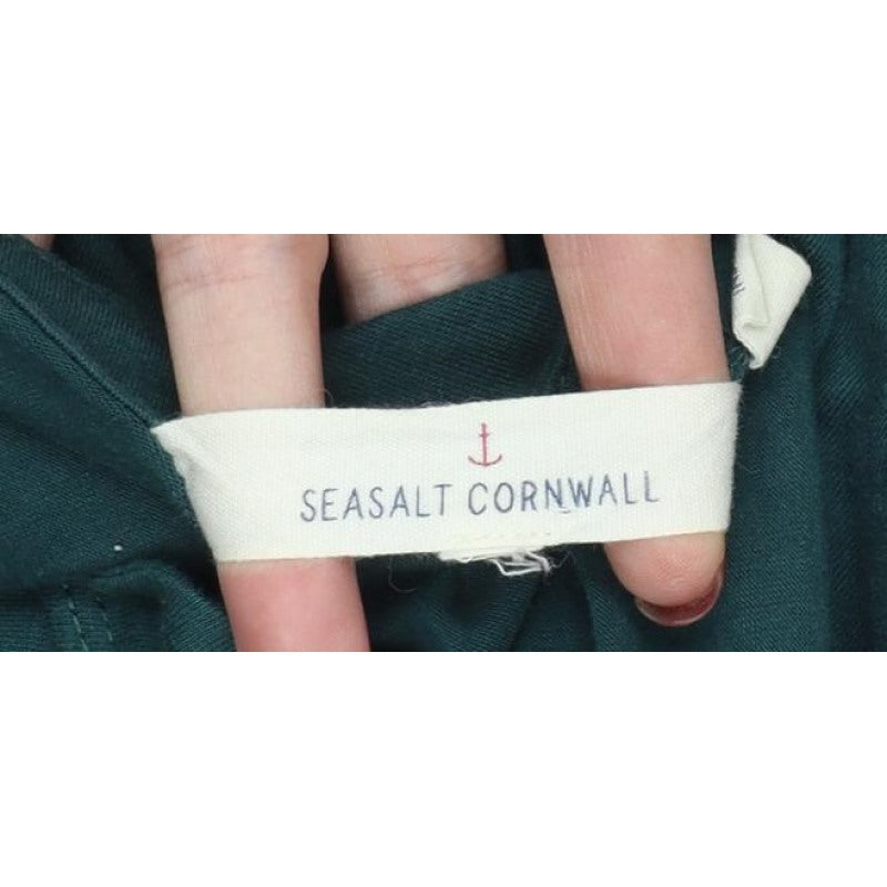 Seasalt Cornwall Women’s Green UK 12 Shift Jersey Pocket Dress