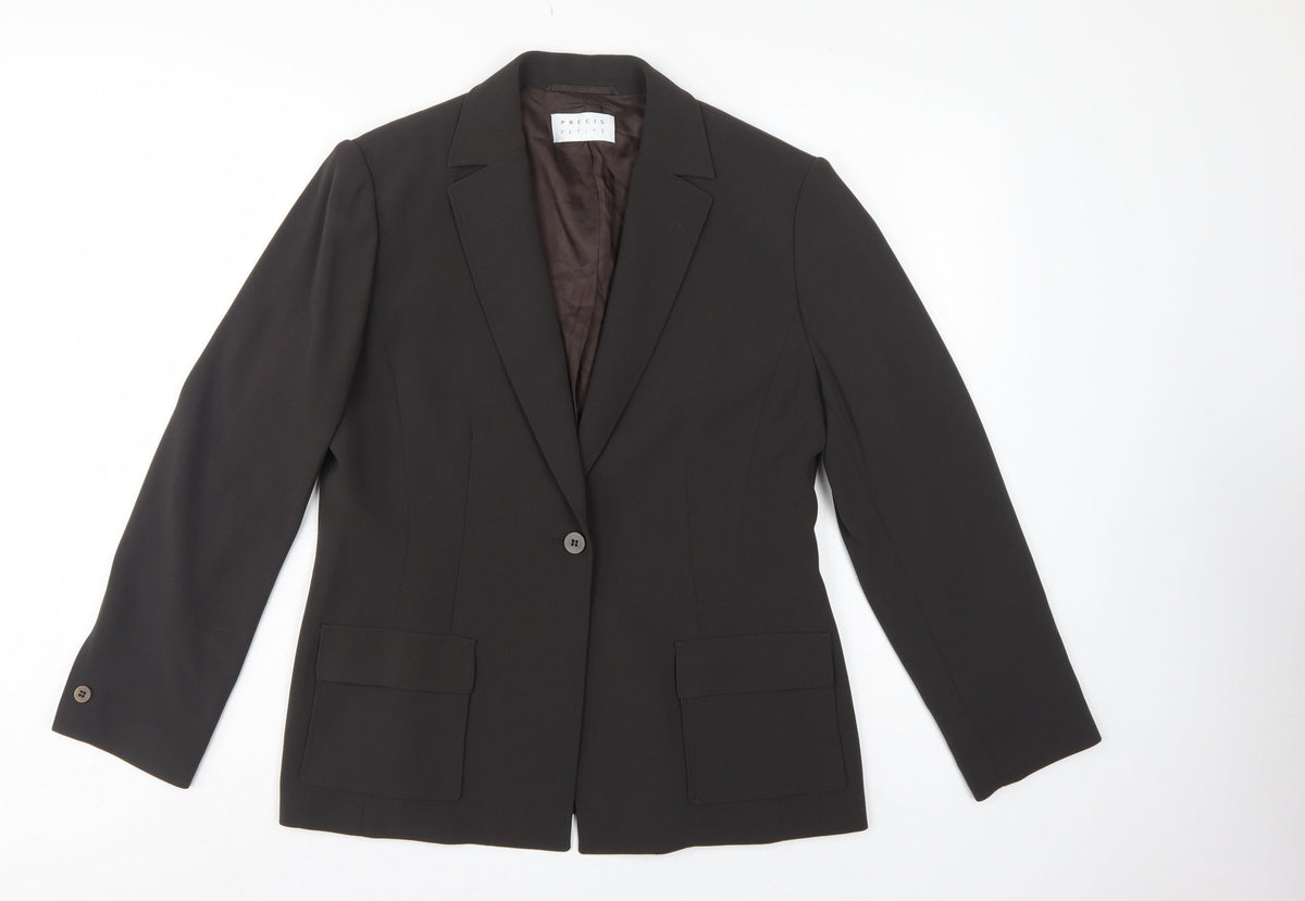 Precis Petite Women’s Black UK 16 Petite Single-Breasted Blazer