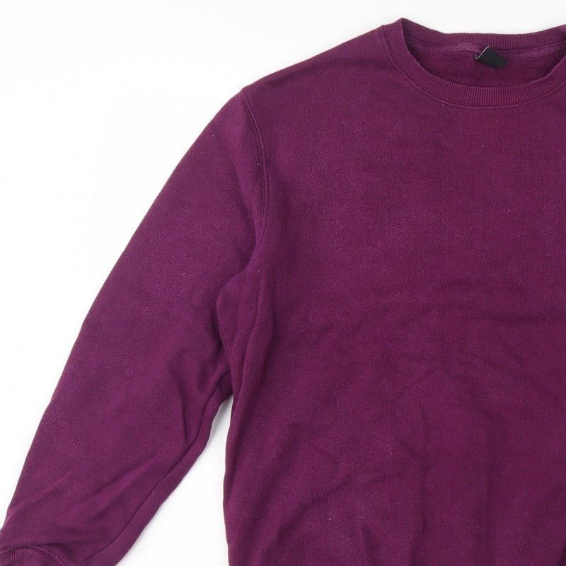 Cotton Traders Men’s Purple L Pullover Crew Neck Logo Sweatshirt