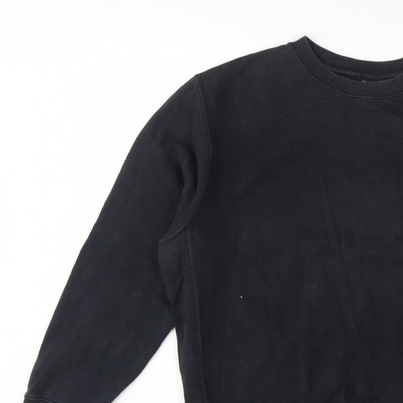 Nike Men’s Black L Pullover Fleece Crew Neck Logo Sweatshirt
