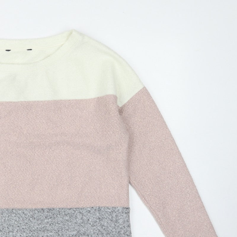 Marks and Spencer Women’s Multicoloured UK 14 Bouclé Colourblock Sweatshirt