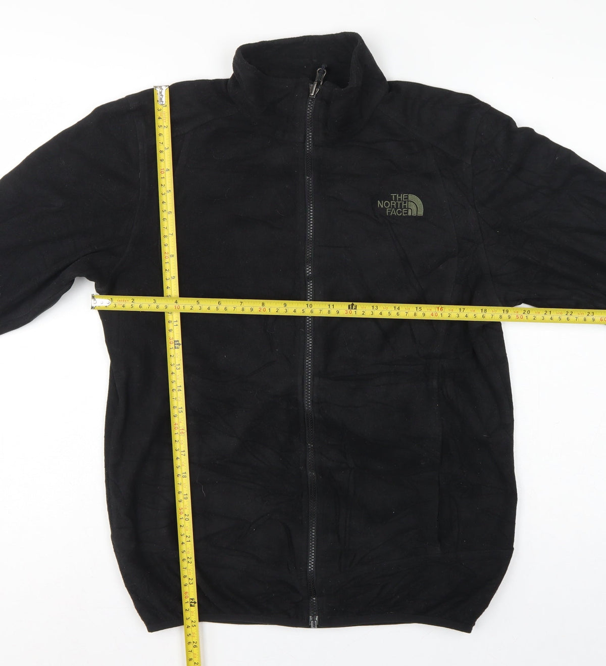 The North Face Men Black Small Fleece Full Zip Outdoor Jacket