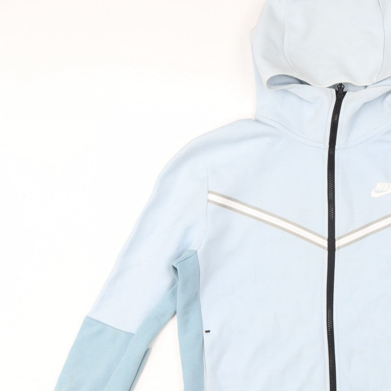 Nike Men Blue M Full Zip Hooded Tech Fleece Sports Hoodie