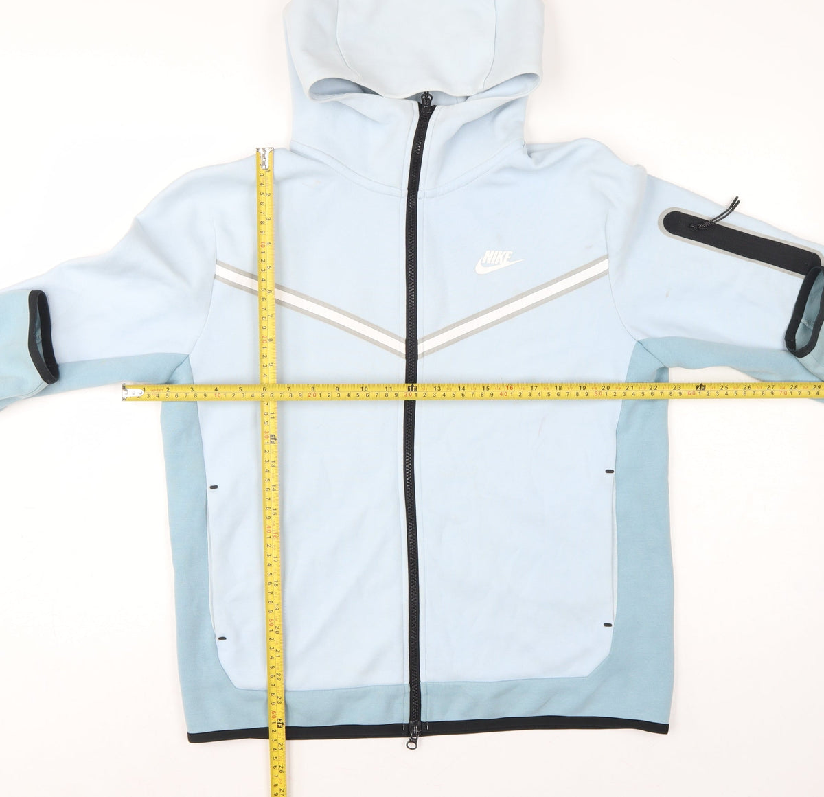 Nike Men Blue M Full Zip Hooded Tech Fleece Sports Hoodie