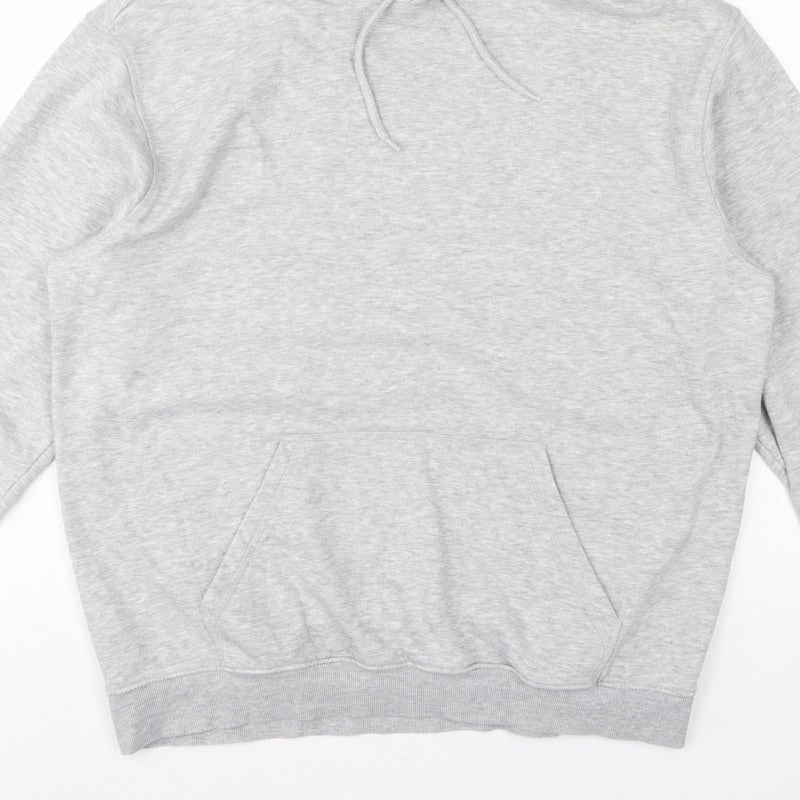 H&M Essentials Men’s Grey L Relaxed Fit Pullover Hoodie Fleece