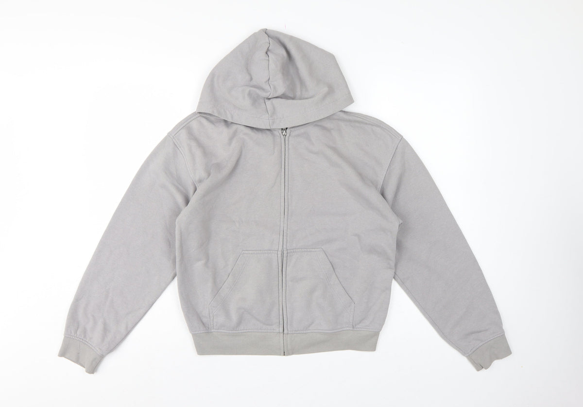 H&M Divided Women’s Grey XS Full Zip Hooded Fleece Hoodie