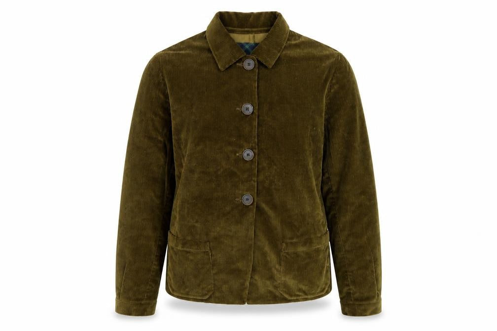 Gallego Desportes Women’s Brown L Corduroy Button Jacket