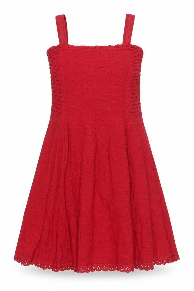 Per Una Marks & Spencer Women Red Cotton A-Line Long Dress UK 18
