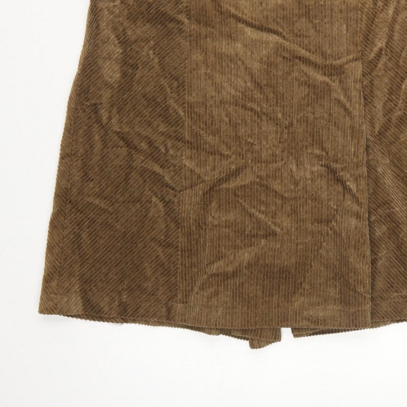 Per Una Women Brown UK 14 Herringbone Midi A-Line Lined Skirt