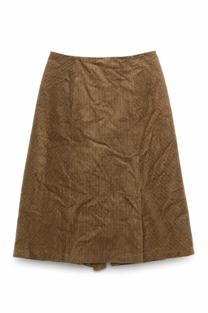 Per Una Women Brown UK 14 Herringbone Midi A-Line Lined Skirt