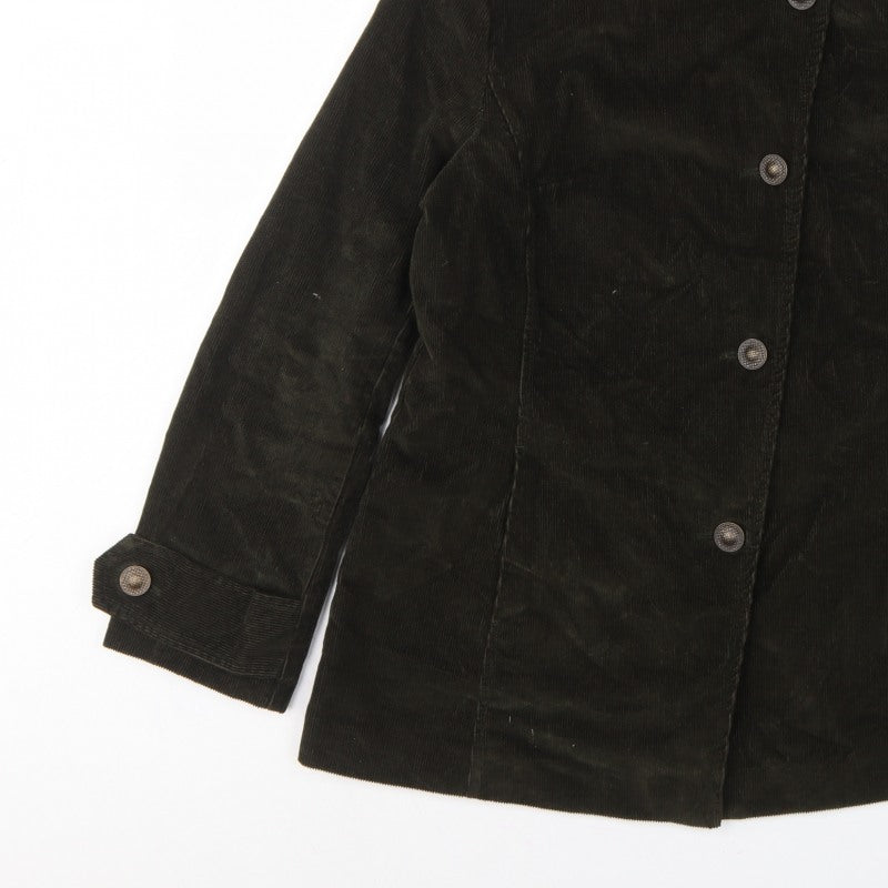 Per Una Women’s Brown UK 14 Corduroy Mid-Length Button Coat