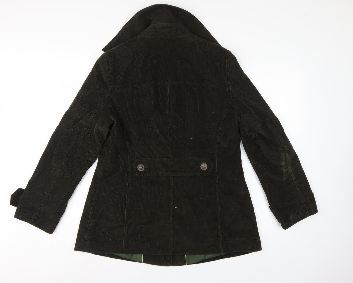 Per Una Women’s Brown UK 14 Corduroy Mid-Length Button Coat
