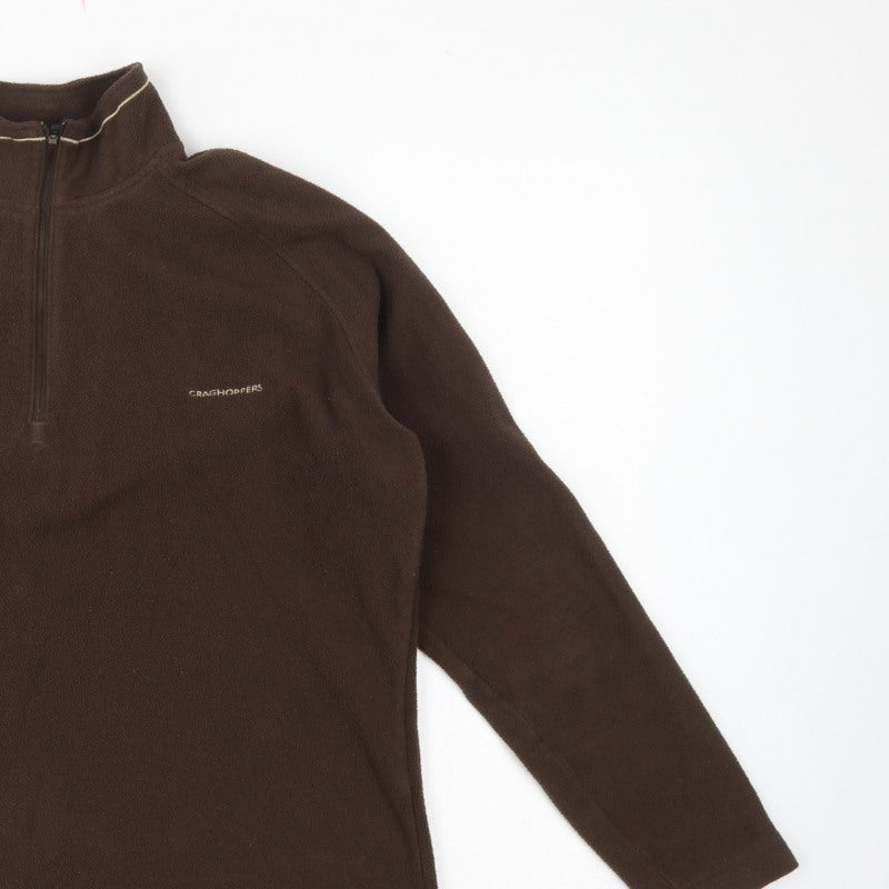 Craghoppers Women’s Brown UK 14 Fleece 1/2 Zip Pullover Sweatshirt