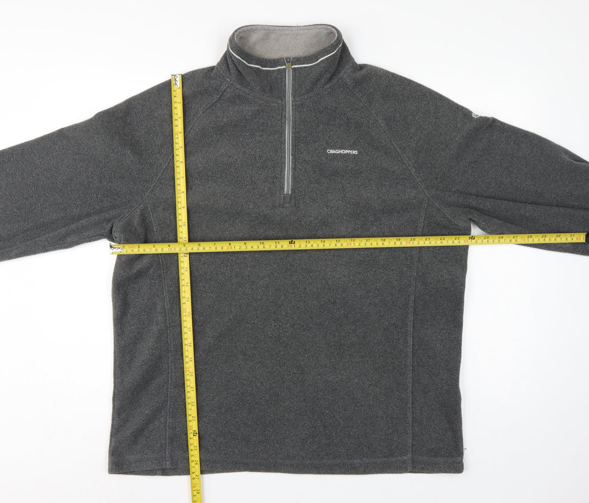 Craghoppers Men’s Grey XL 1/4 Zip Fleece Sweatshirt Outdoor