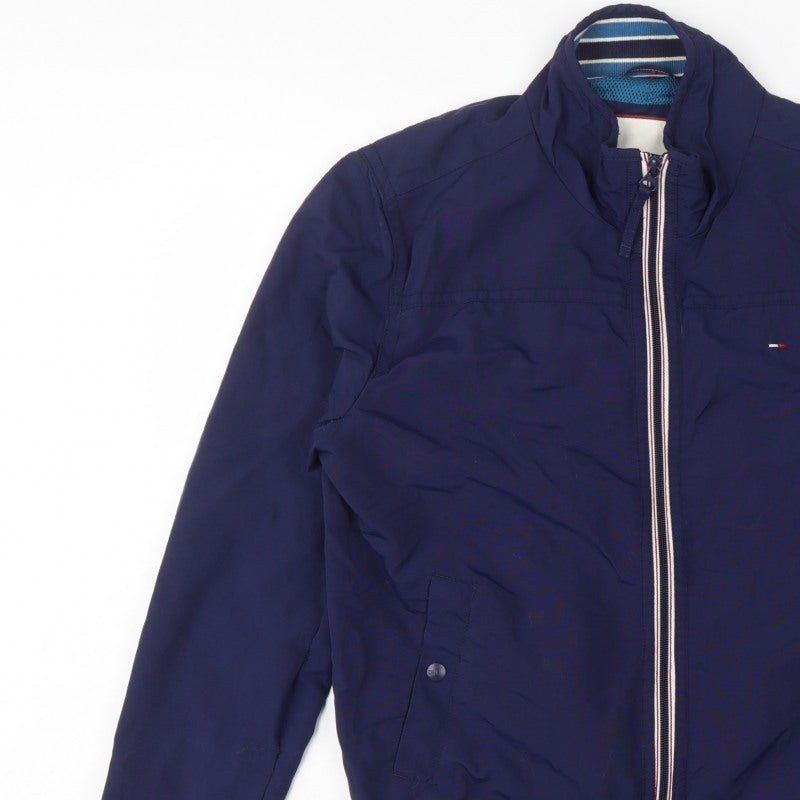 Hilfiger Denim Men's Blue M Bomber Jacket Full Zip Logo