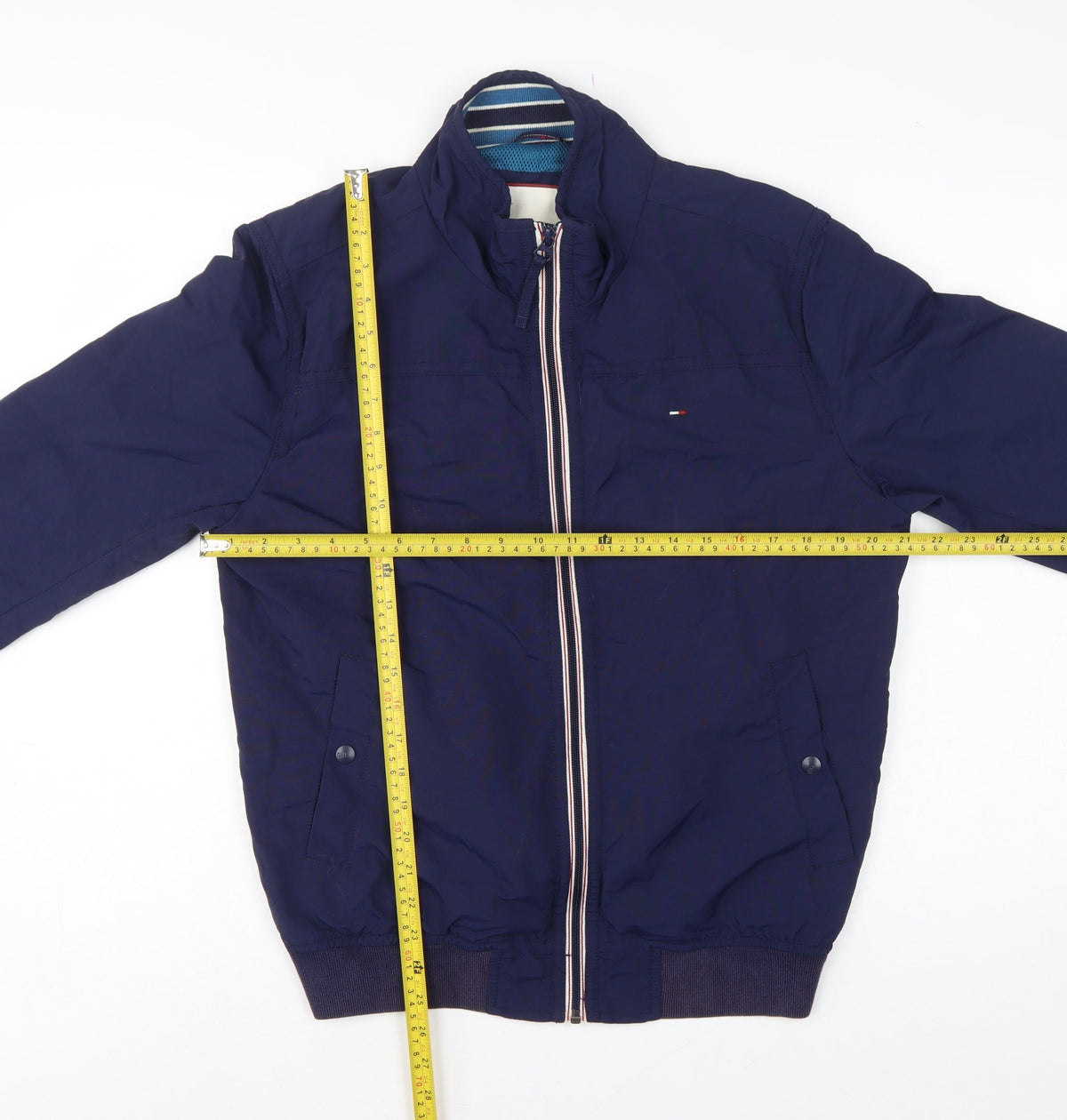 Hilfiger Denim Men's Blue M Bomber Jacket Full Zip Logo
