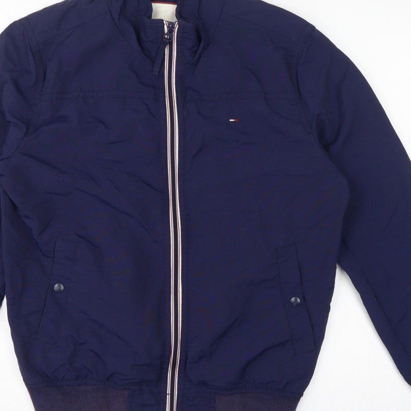 Hilfiger Denim Men's Blue M Bomber Jacket Full Zip Logo