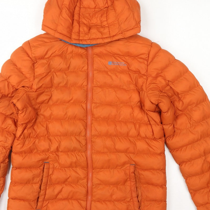 Mountain Warehouse Boys Orange 13 Years Hooded Puffer Jacket