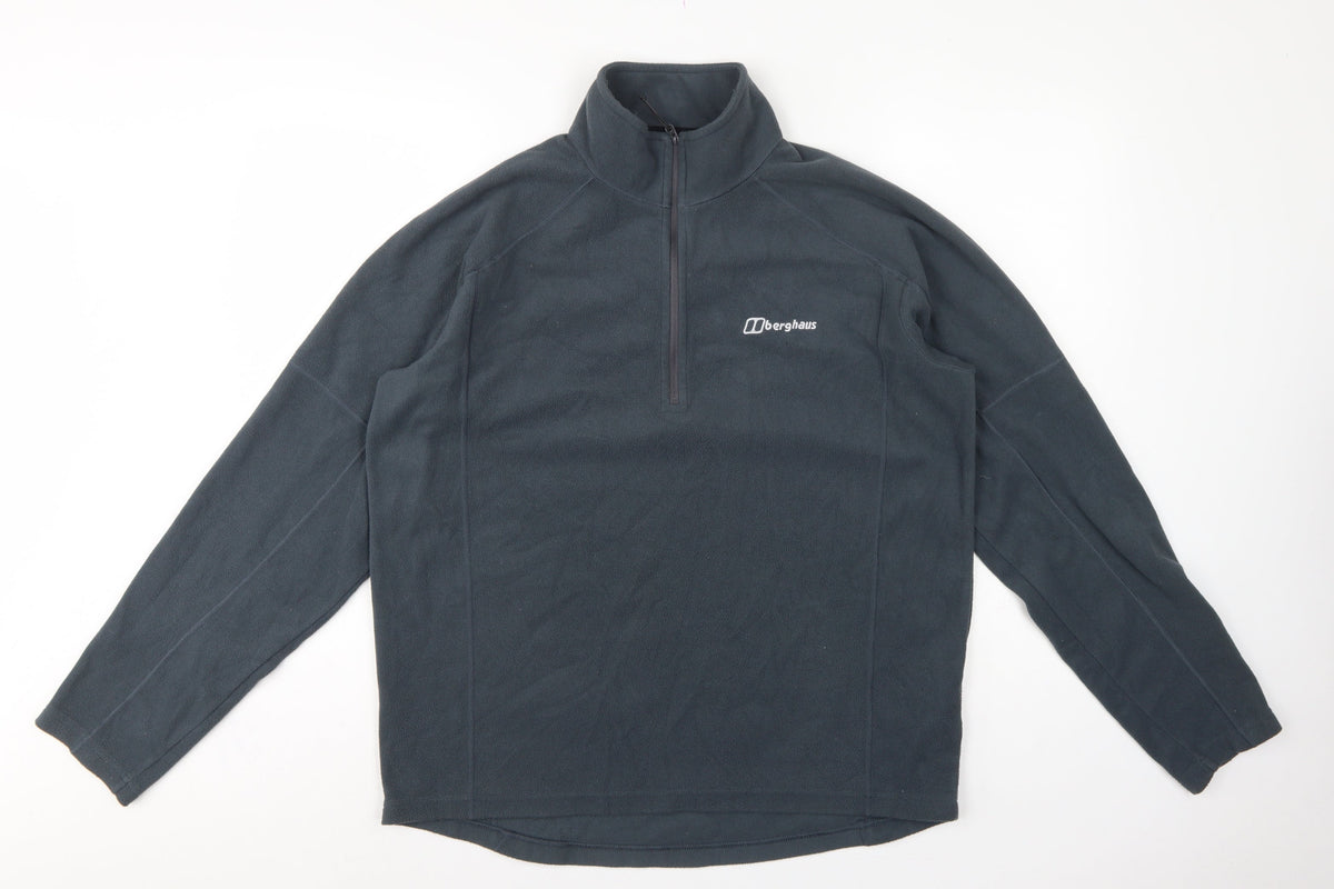 Berghaus Men’s Black L 1/4 Zip Fleece Pullover Outdoor Sweatshirt