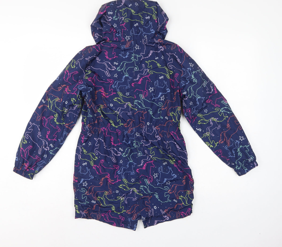 Next Girls Multicoloured Horse Print Hooded Parka Coat 9 Years