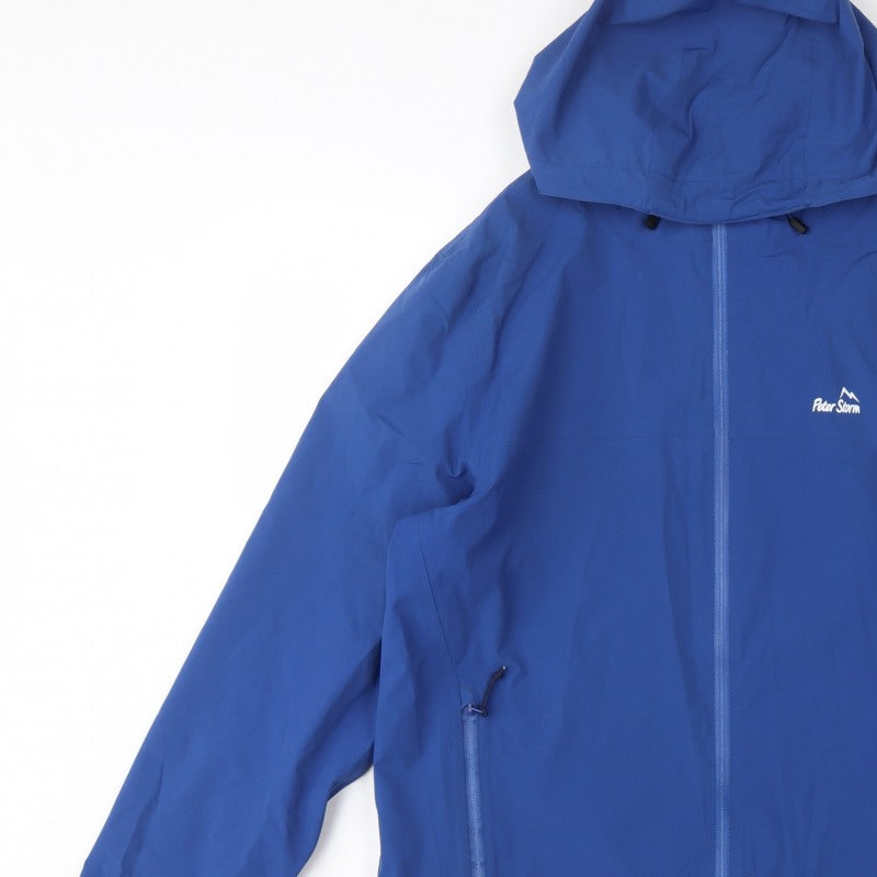 Peter Storm Men's Blue M Hooded Outdoor Windbreaker Jacket