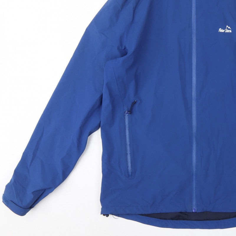 Peter Storm Men's Blue M Hooded Outdoor Windbreaker Jacket