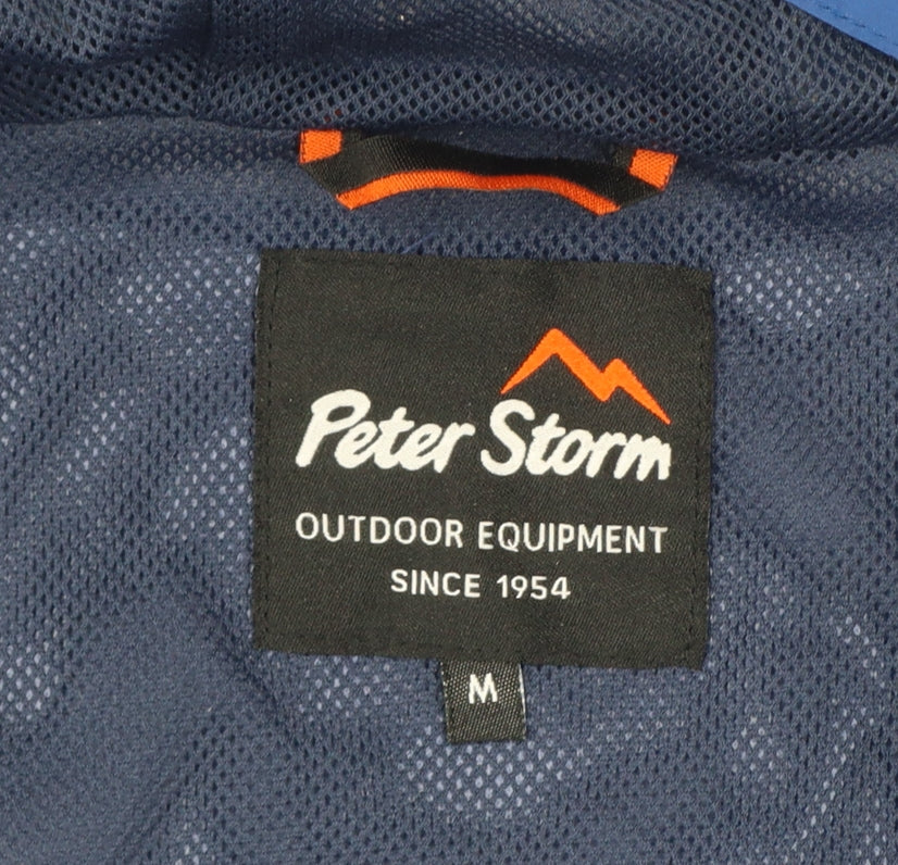 Peter Storm Men's Blue M Hooded Outdoor Windbreaker Jacket