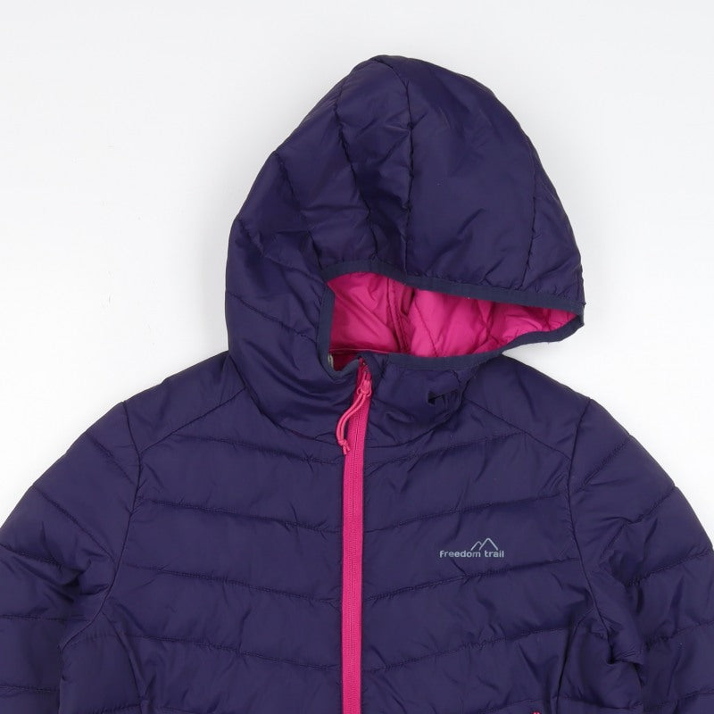 Freedom Trail Women’s Navy Pink Size 8 Hooded Puffer Jacket