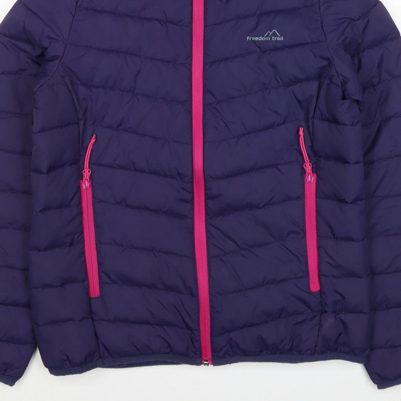 Freedom Trail Women’s Navy Pink Size 8 Hooded Puffer Jacket