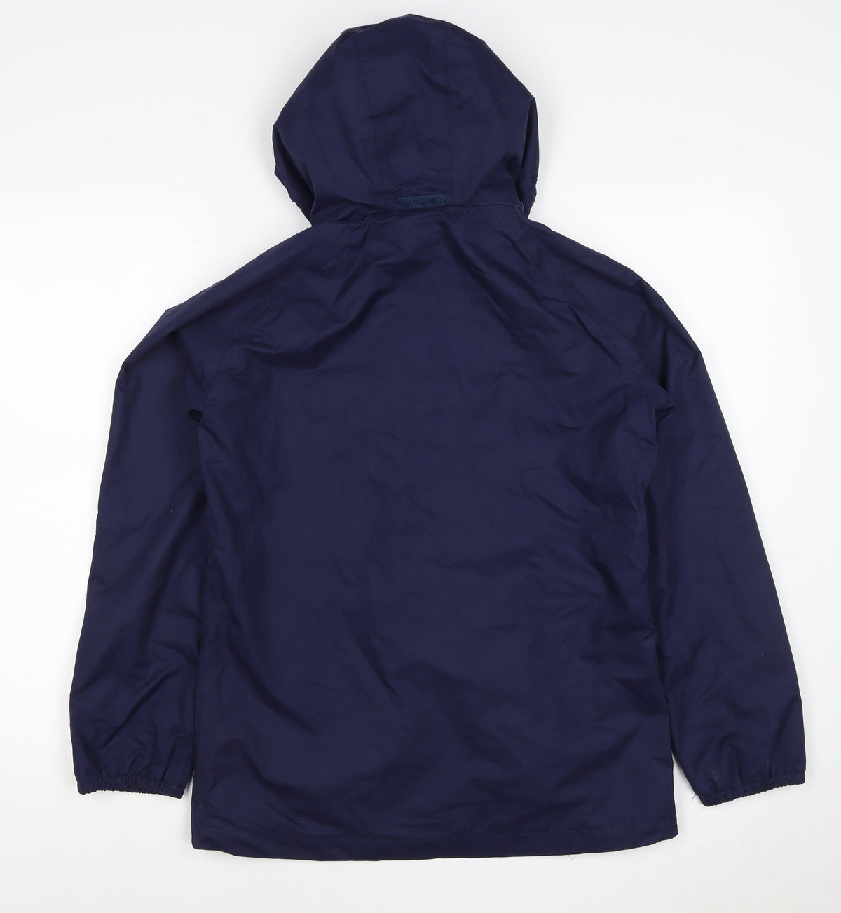 Close-up detail of Peter Storm girls’ blue 7-8 years hooded waterproof parka jacket