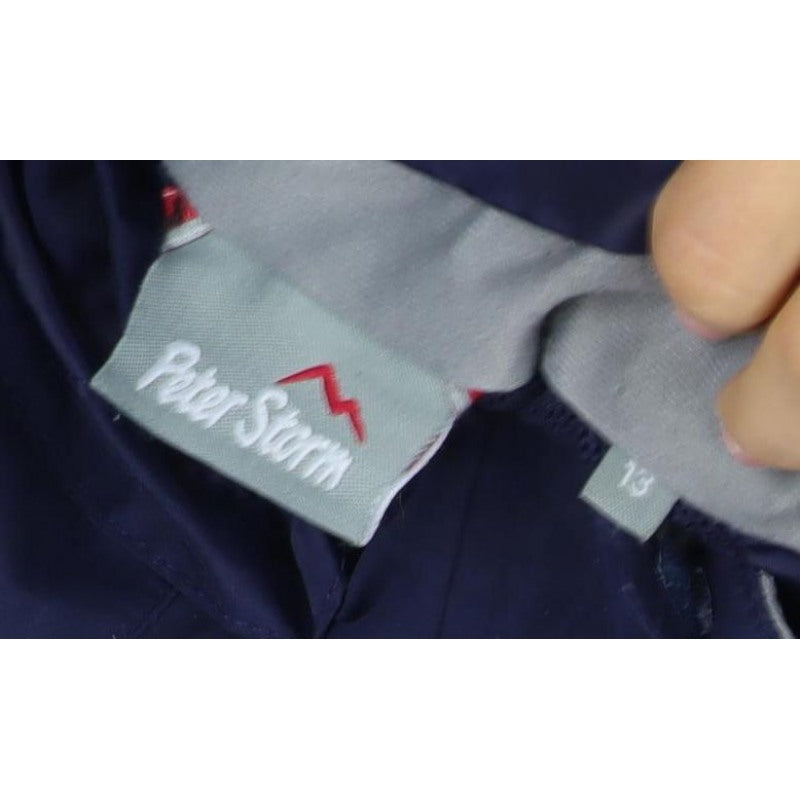 Additional view of Peter Storm girls’ blue 7-8 years hooded waterproof parka jacket