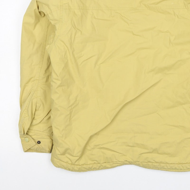 Timberland Men Yellow Small Puffer Jacket Fleece Lined Full Zip