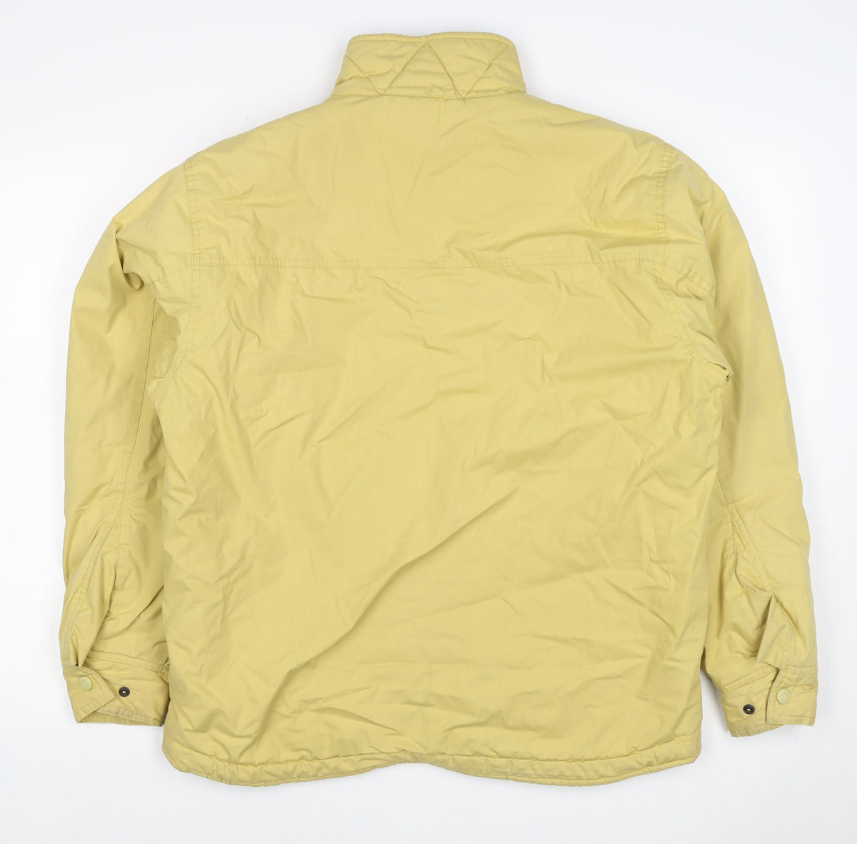 Timberland Men Yellow Small Puffer Jacket Fleece Lined Full Zip