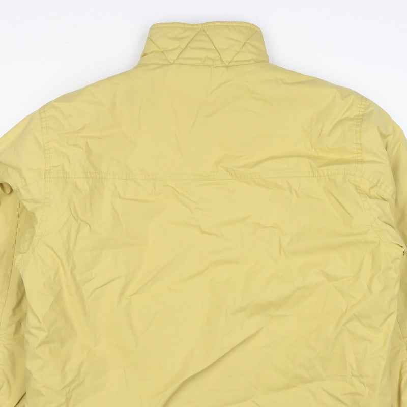 Timberland Men Yellow Small Puffer Jacket Fleece Lined Full Zip