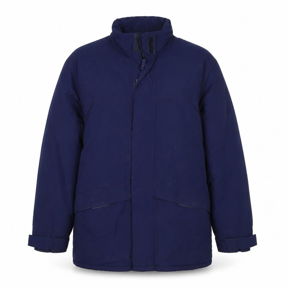 Danimac Women’s Blue Small Padded Parka Coat Zip Pockets