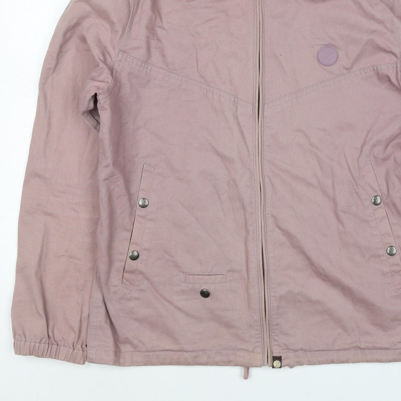 Voodoo Women’s Pink Hooded Cotton Jacket Size S Full Zip Paisley Lining