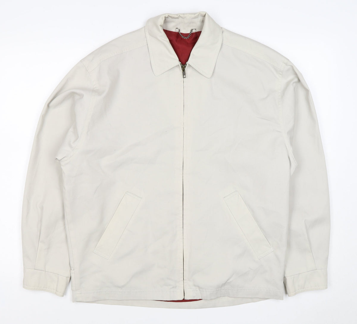 Springfield Men’s Ivory S Basic Zip Jacket Polyester Cotton