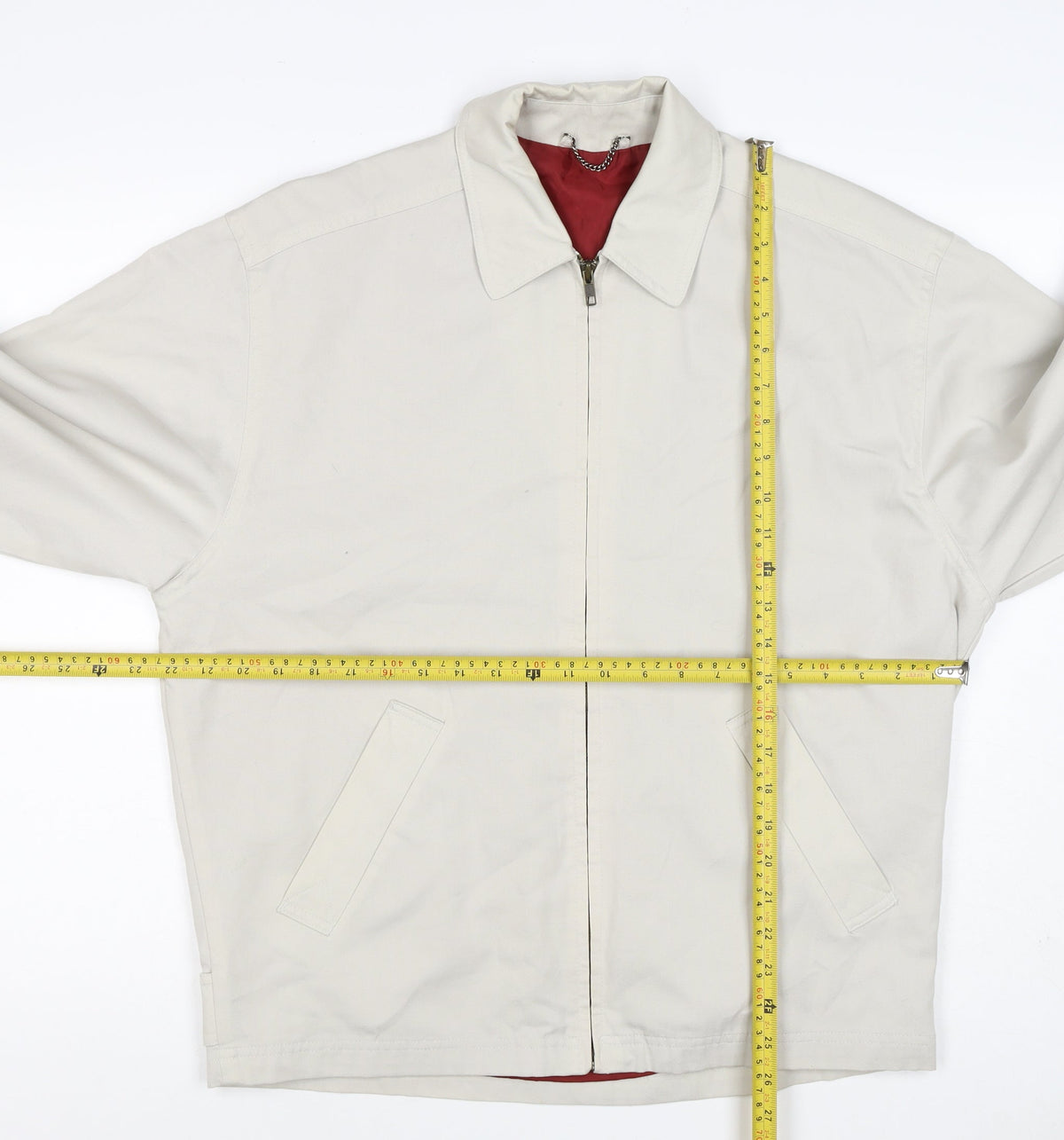Springfield Men’s Ivory S Basic Zip Jacket Polyester Cotton