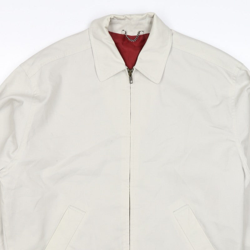 Springfield Men’s Ivory S Basic Zip Jacket Polyester Cotton