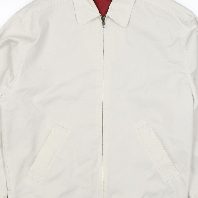 Springfield Men’s Ivory S Basic Zip Jacket Polyester Cotton