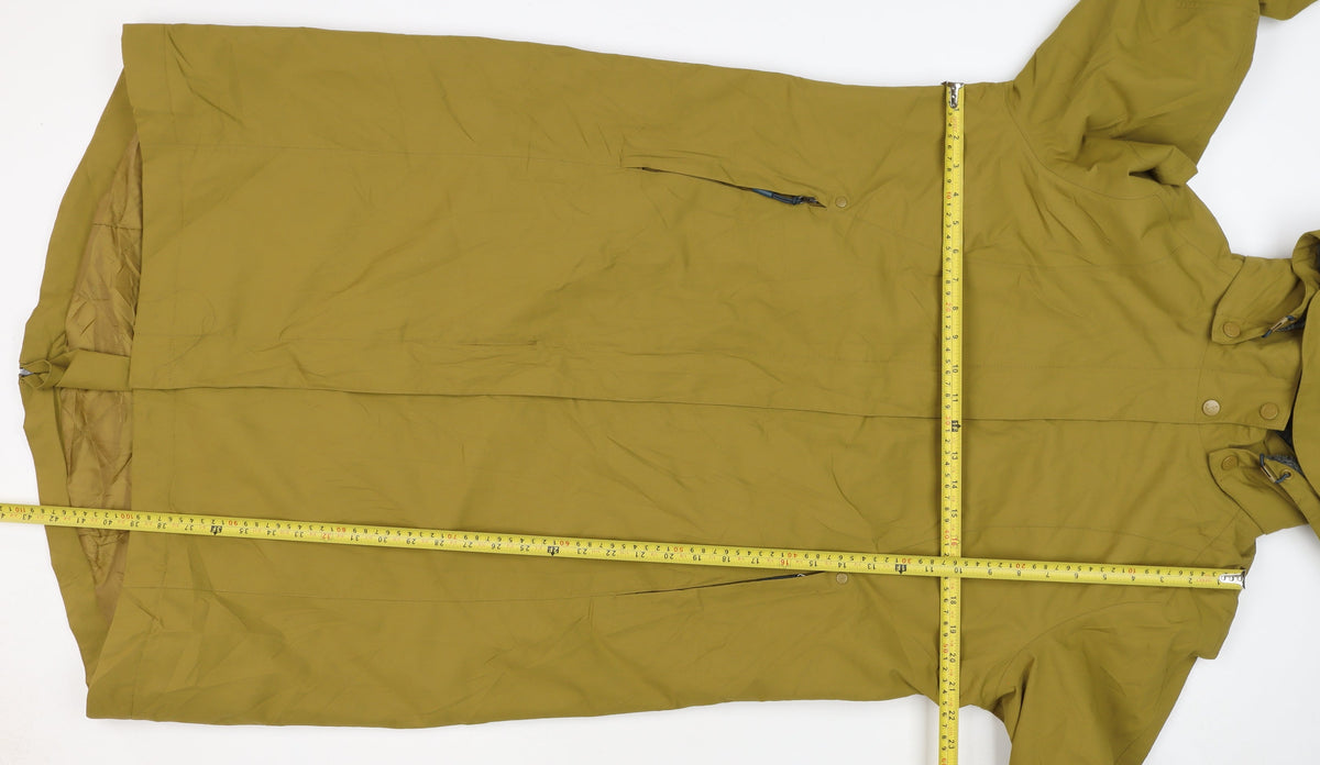 Seasalt Cornwall Women’s Yellow UK 14 Long Hooded Waterproof Rain Coat