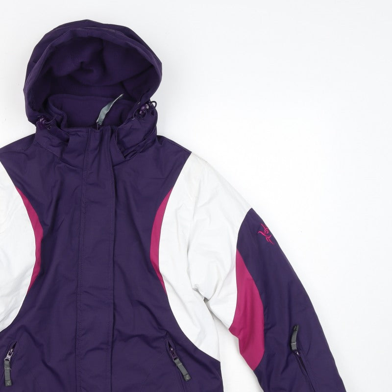 Parallél Girls Purple Pink Ski Jacket 11-12 Years Hooded Waterproof