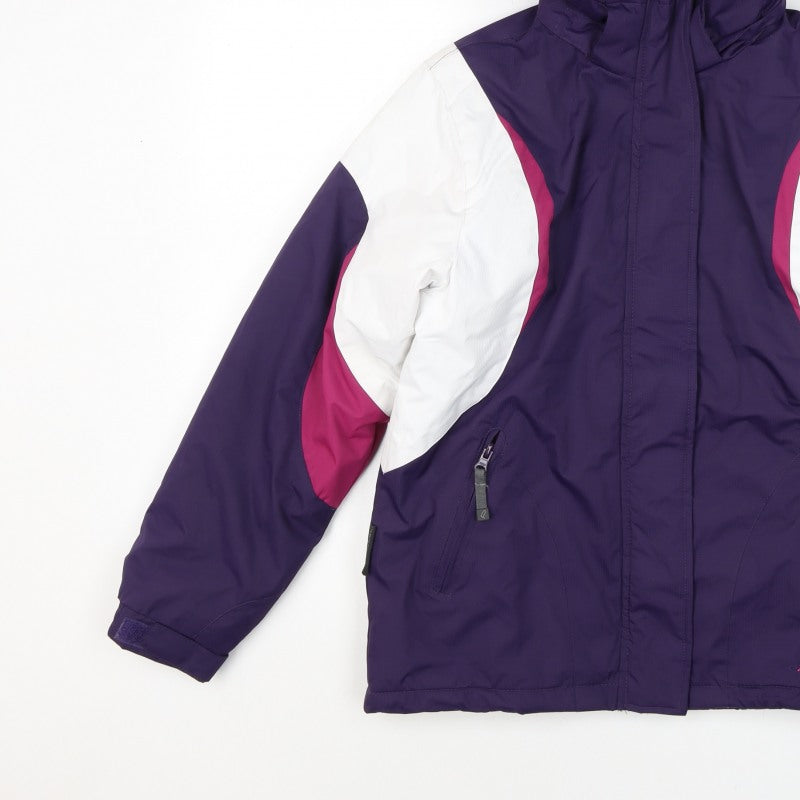 Parallél Girls Purple Pink Ski Jacket 11-12 Years Hooded Waterproof