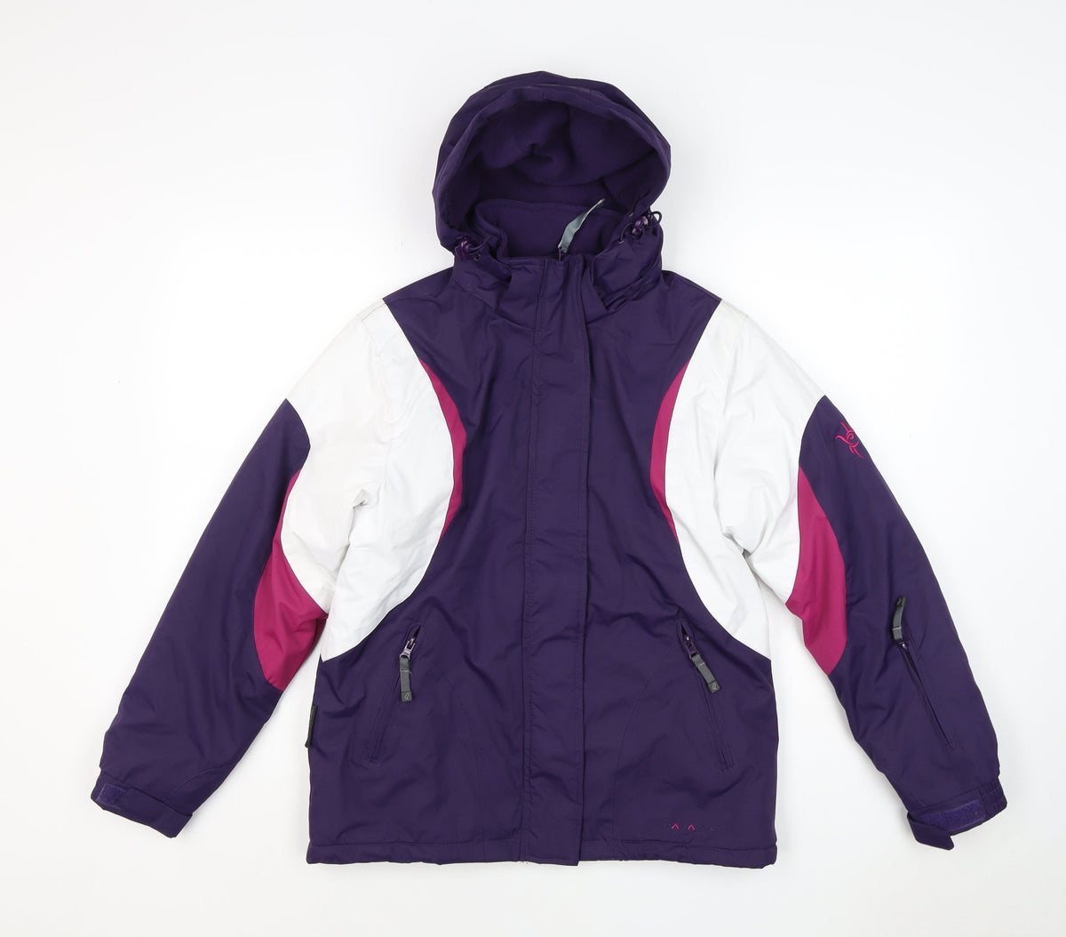 Parallél Girls Purple Pink Ski Jacket 11-12 Years Hooded Waterproof